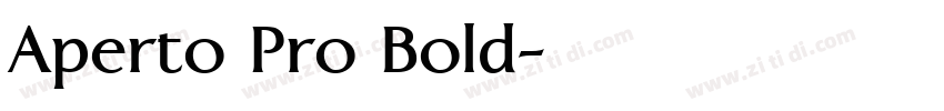Aperto Pro Bold字体转换
